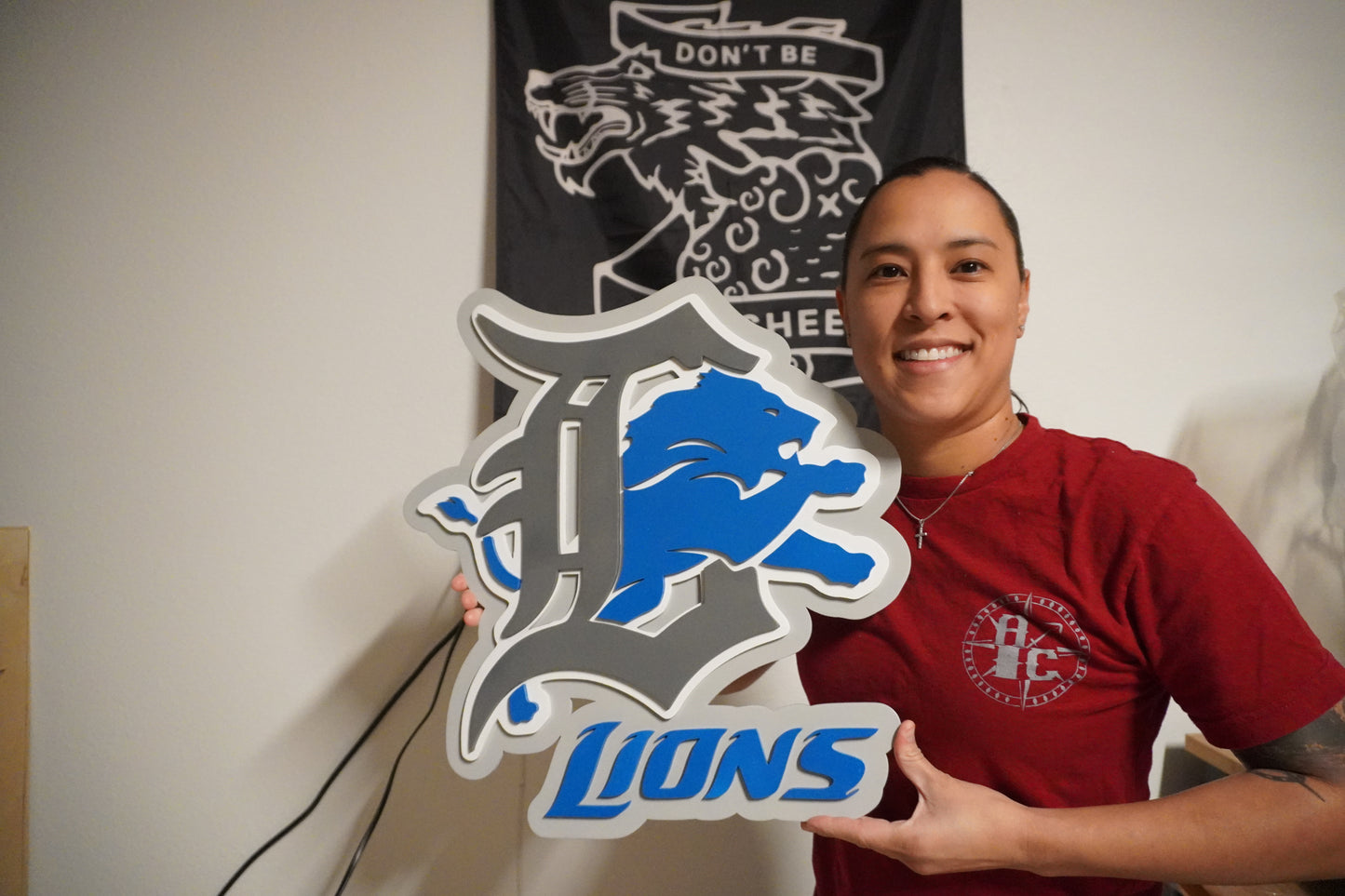 3D Custom Teams wooden sign (large)