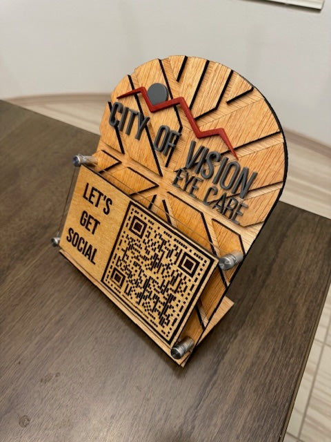 Table top QR socal sign
