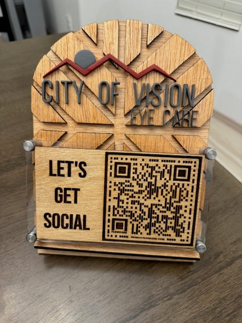 Table top QR socal sign
