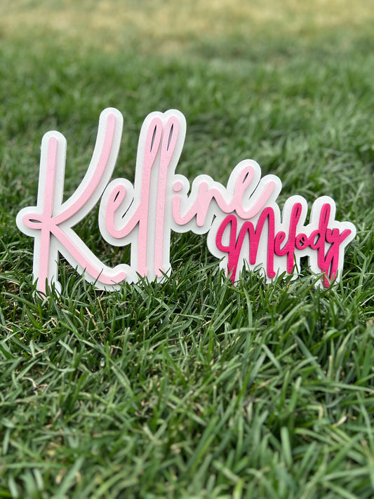 Custom Name Signs Die Cut 12"